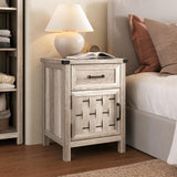 Farmhouse End Table, Side Table with Drawer and Storage Cabinet, Sofa Table