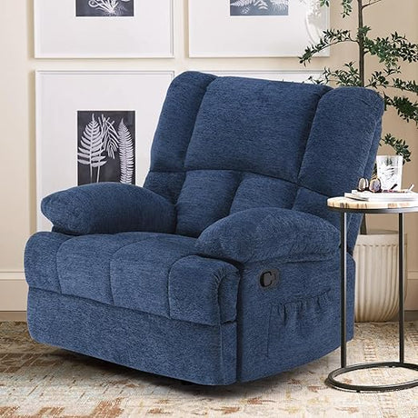 Oversized Rocking Rocker Recliner Chair for Living Room Adults, Chocolate