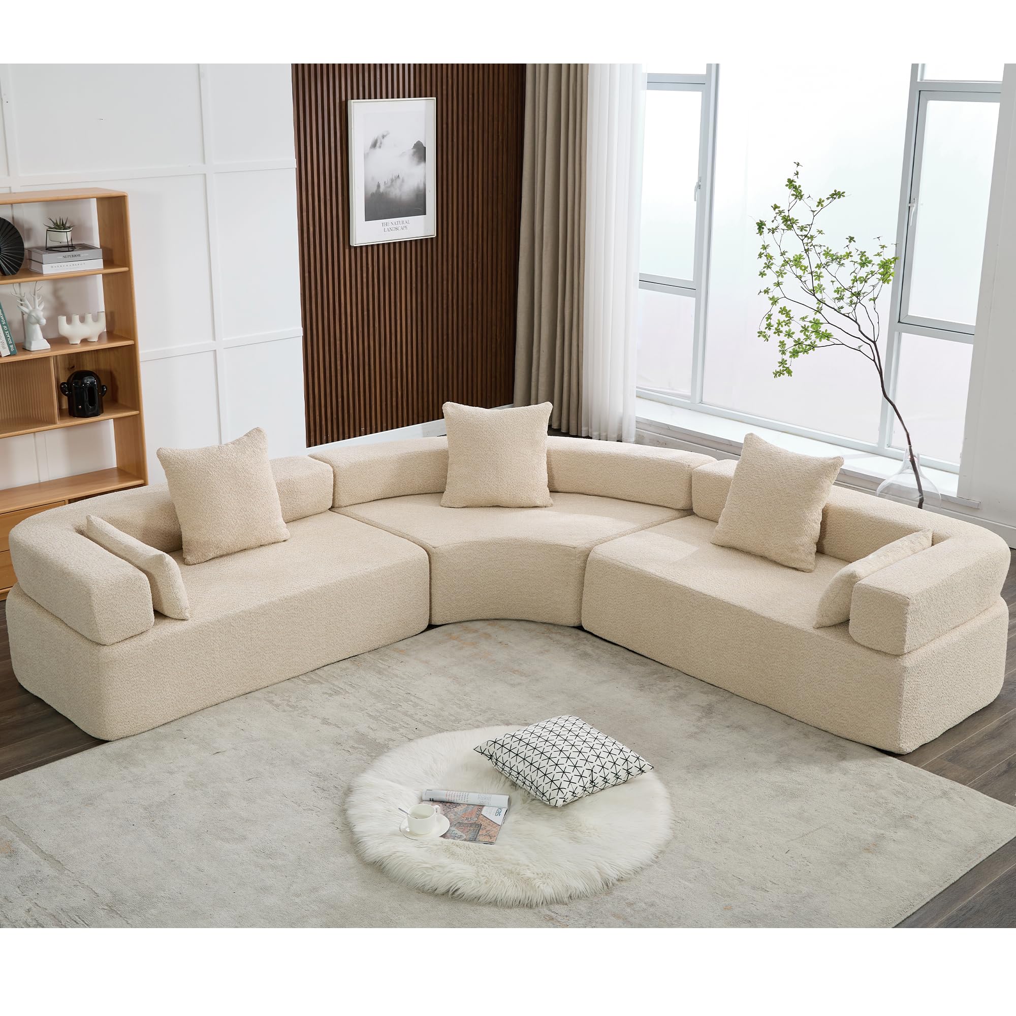 Modern Curved Sofa Couch for Living Room