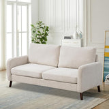 69'' Loveseat Sofa, Small Loveseat for Small Space with Removable Backrest & Wooden Legs