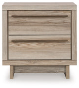 Hasbrick Casual 2 Drawer Nightstand with Wireless Charging and USB Ports, 21.93" Tall
