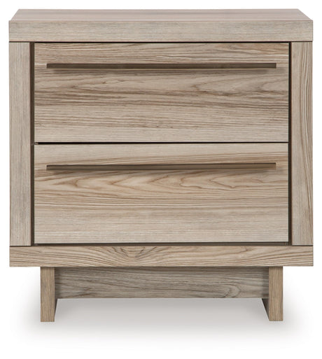 Hasbrick Casual 2 Drawer Nightstand with Wireless Charging and USB Ports, 21.93" Tall