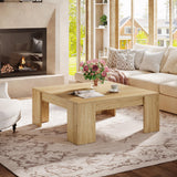 Square Coffee Table, Farmhouse Wood Coffee Table, Center Table for Living Room