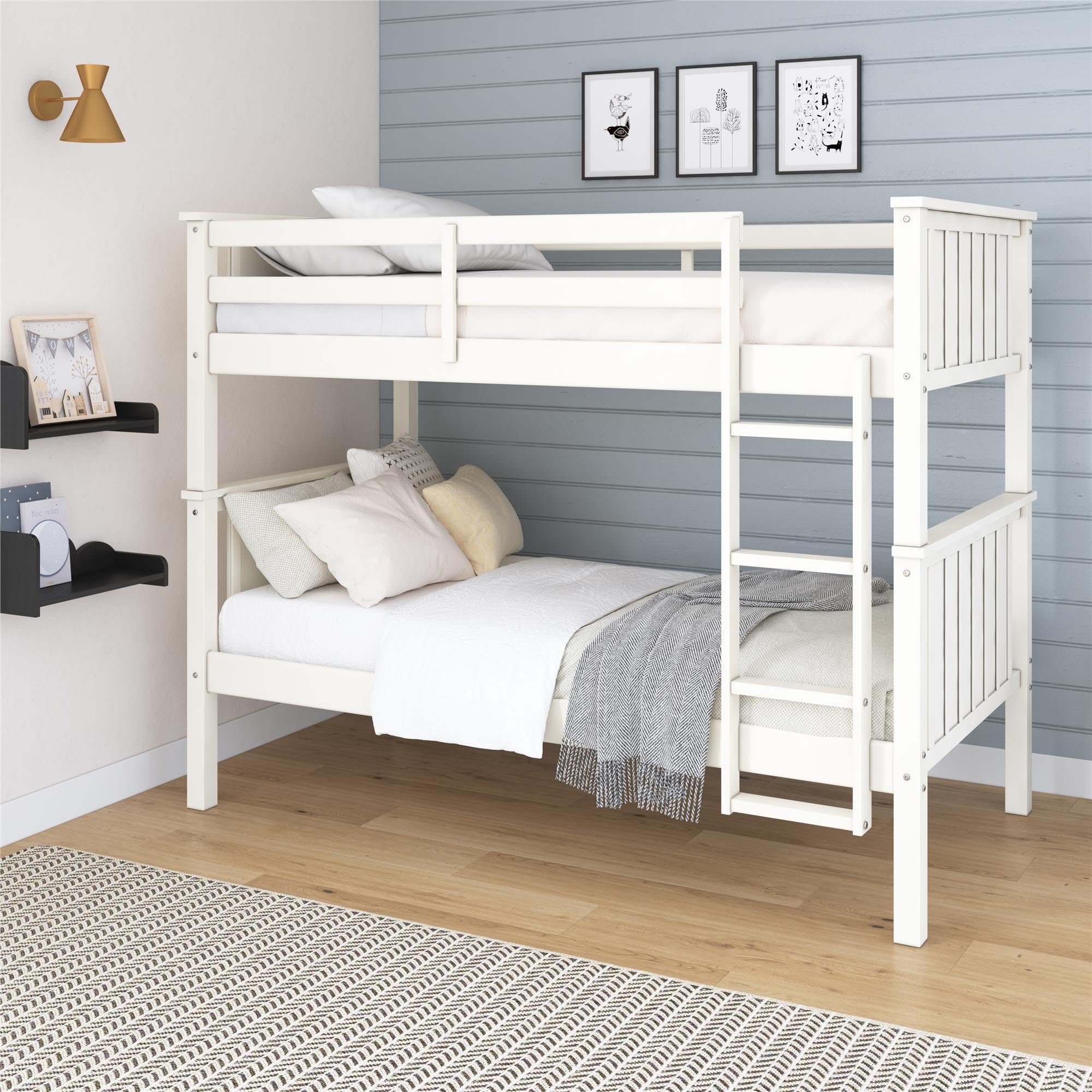 Bailen Convertible Solid Wood Bunk Bed, Stackable