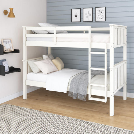 Bailen Convertible Solid Wood Bunk Bed, Stackable and Detachable Bed Frames