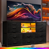 TV Stand Dresser for 60''TV Entertainment Center with LED Lights