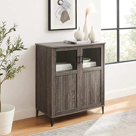 Hazle Cottage-Style Grooved Door Accent Cabinet