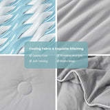 Seersucker Cooling Comforter King Size, Q-Max 0.4 Reversible Lightweight Cooling Blanket,