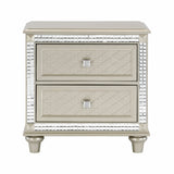 Abney 2-Drawer Nightstand, Champagne