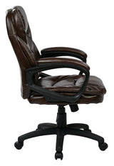 Faux Leather Manager's Office Chair with Lumbar Support
