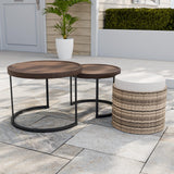 Sunset Dune Collection Round Modern Nesting Coffee Tables