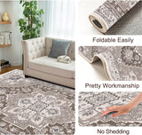 Area Rug 5'x7' Washable Rug for Living Room Stain Resistant Bedroom Rug Lightweight