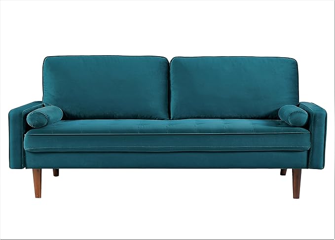 Velvet 70" Sofa Couch, Iconic Mid-Century Style Living Room Furniture with Contemporary Silhouette,