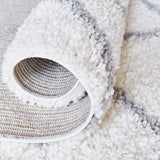 Modern Solid Ivory White Area Rug 5' x 8' - Indoor Outdoor Bohemian Accent