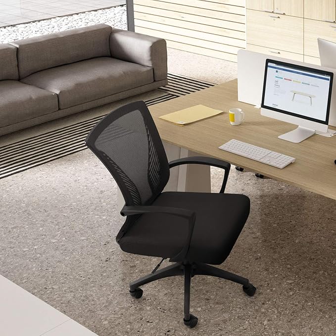 Home Office Desk Chair Task Mid Back Mesh Office Chair Ergonomic Swivel