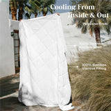 Lasuens 100% Viscose from Bamboo Comforter Queen, Cooling Duvet Insert, Down Alternative Blanket, 350 GSM All Season Summer Comforter - Soft and Fluffy Cooling Comforter for Hot Sleepers 94x90 Inches