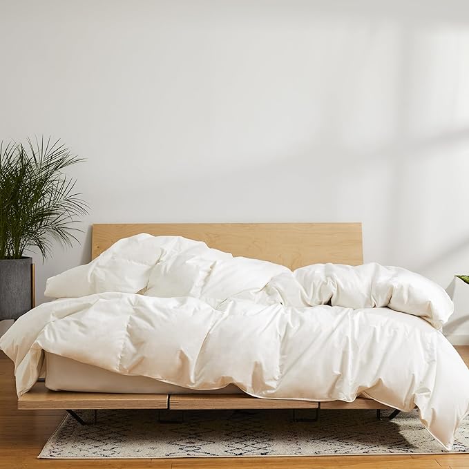 All Season Luxury Down Alternative Comforter, Vegan and Hypoallergenic – 100% Cotton Sateen Shell