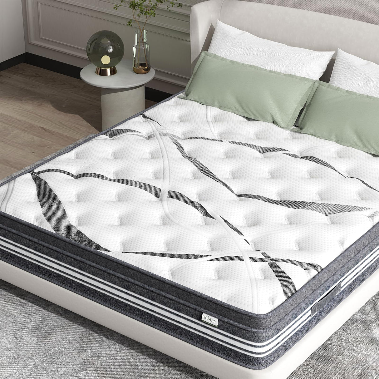 Queen Mattress 12 Inch, Memory Foam Mattress with Innerspring, Queen Size Mattress