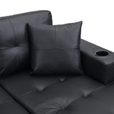 Sectional Sofa L-Shaped Couch Right Hand Chaise with 2 Pillow Upholstered Sofá