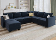 U Shaped Couch with Storage Oversized Modular Sectional Sofa Couch for Living Room