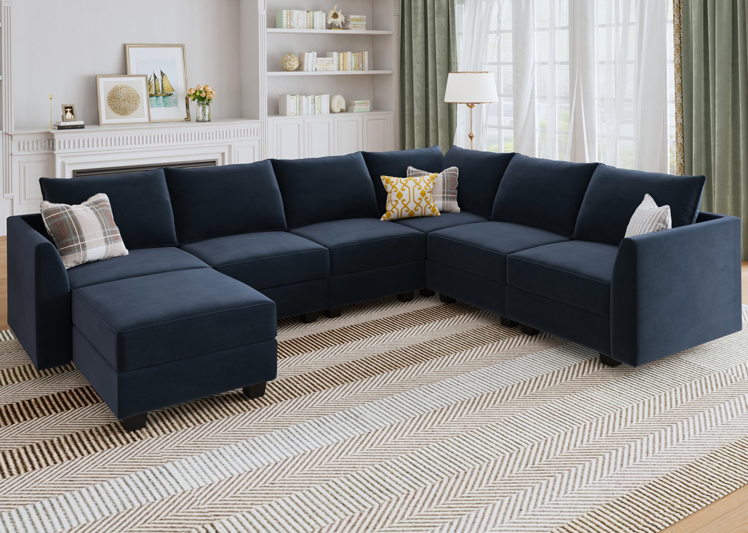 U Shaped Couch with Storage Oversized Modular Sectional Sofa Couch for Living Room