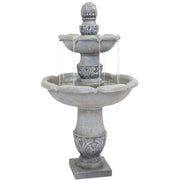 50-Inch 2-Tier French Garden Outdoor Water Fountain