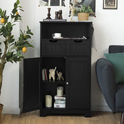 Bathroom Floor Cabinet, Storage Cabinet w/Open Shelf