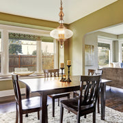 Vintage Pendant Light Kitchen Island Dining Room Pendant Light Brass 3-Light Vintage