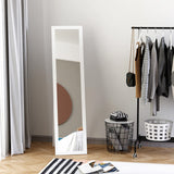 HOMCOM Full Length Glass Mirror, Freestanding or Wall Mounted Dress Mirror for Bedroom, Living Room, Bathroom, White