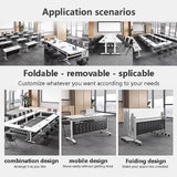 Conference Table Foldable Meeting Tables, Conference Rooms Training Rooms Flip Top