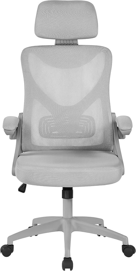 High Back Mesh Office Chair with 90° Flip-up Armrest