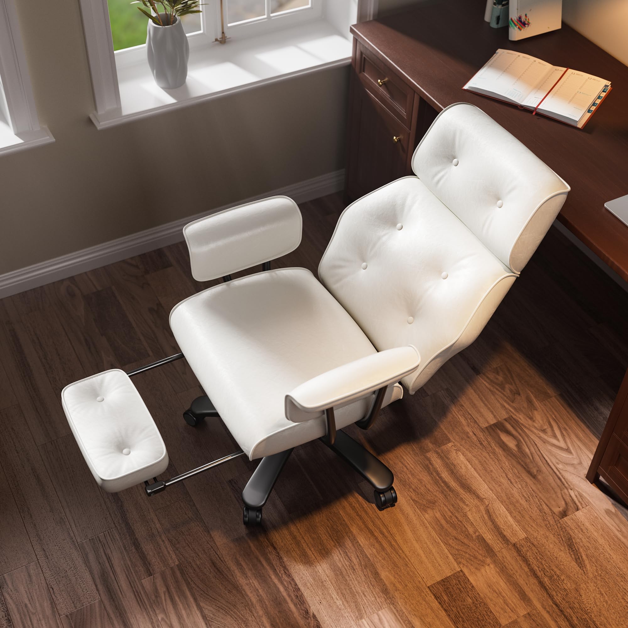 Big and Tall Reclining Office Chair with Footrest - 400lbs Capacity