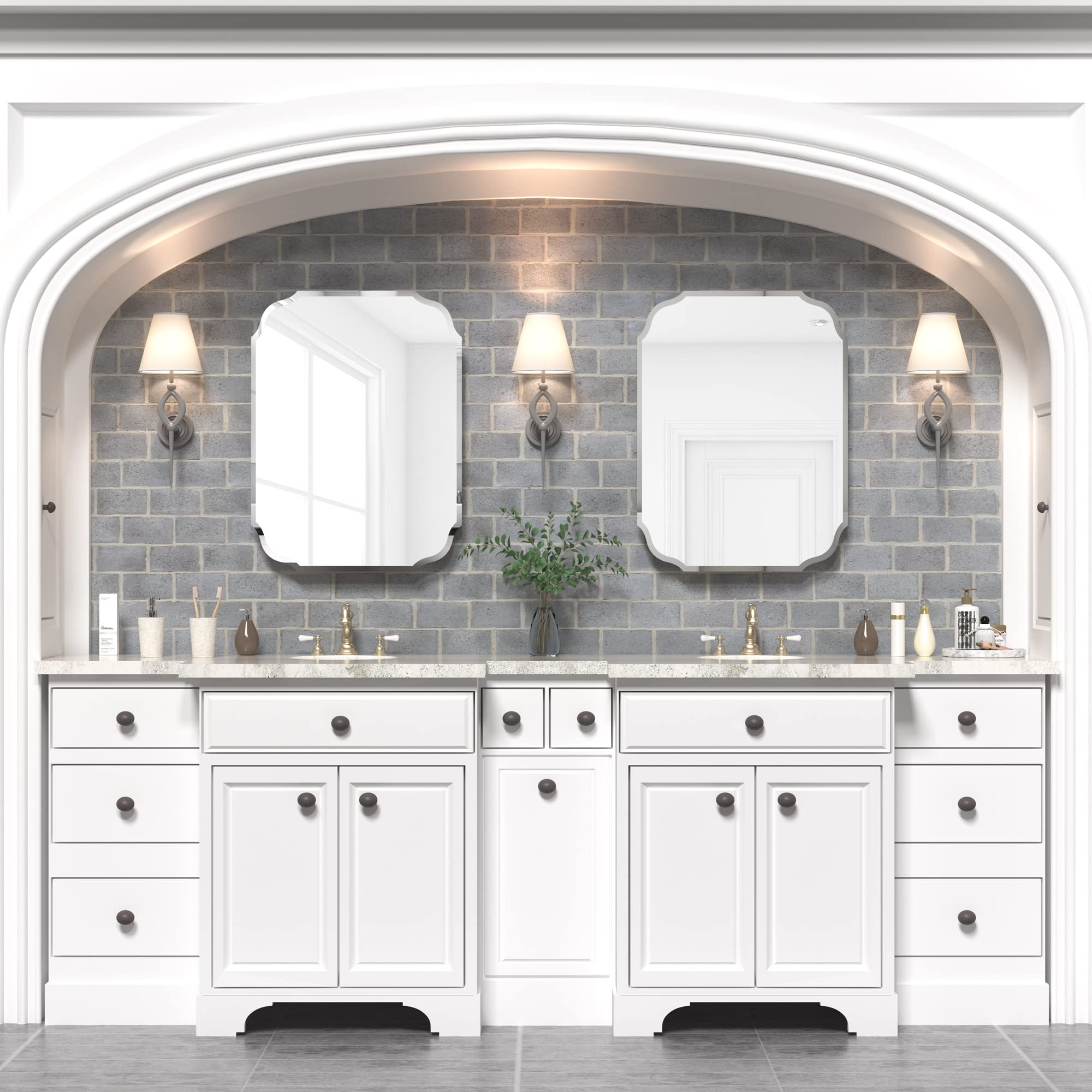 Mirror-Beveled Edge Frameless Mirror for Bathroom