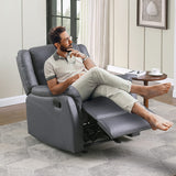 Glider Recliner Breathable Suede Fabric Manual Single Functional Chair Soft Lounge Seat