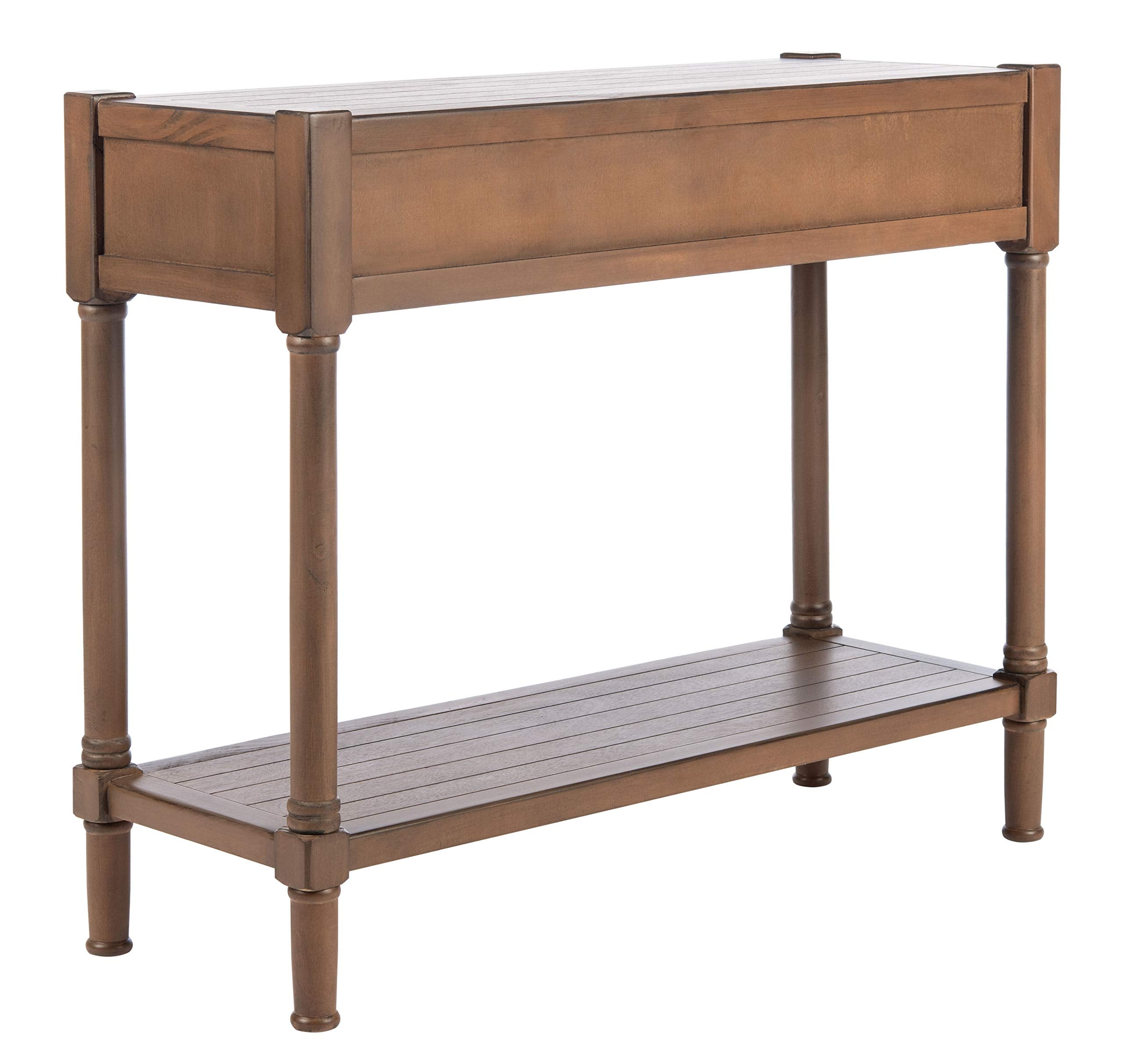 Home Collection Filbert Brown 2-Drawer Bottom Shelf Console Table