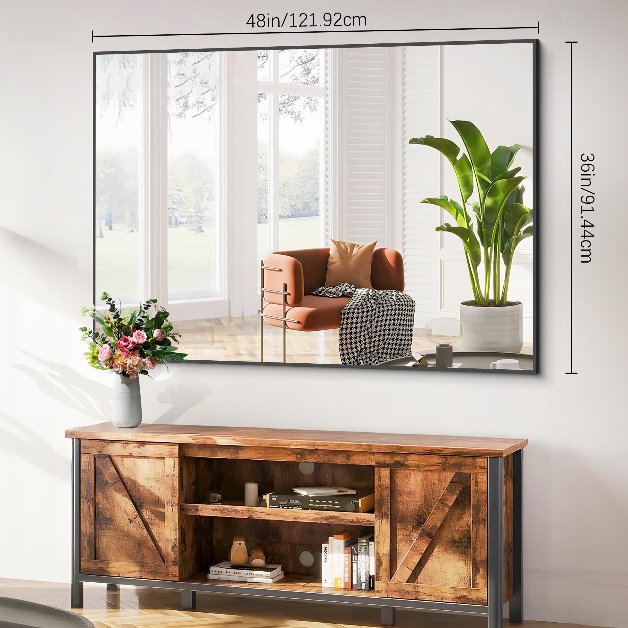 Black Bathroom Mirror, Rectangle Mirrors