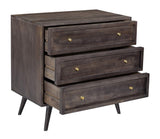 Parkview 3-Drawer Mango Wood Chest in Gray, 33.5-in. W x 18-in. D x 31.5-in.