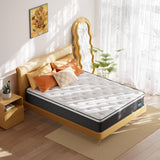 Queen Mattress, 8 Inch Queen Size Mattresses, Hybrid Mattress in a Box with Memory Foam