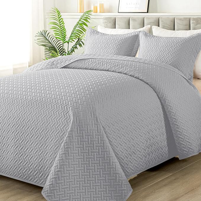 Quilt Set King Size - Soft Lightweight Quilts Summer Quilted Bedspreads
