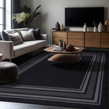 Modern Bordered Non Slip Indoor Rugs for Living Room 8x10 Area Rugs for Kitchen,