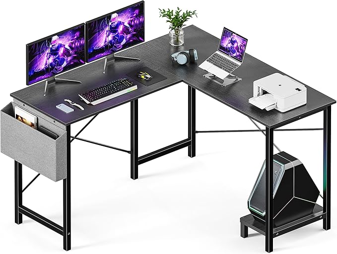 Desk Gaming Computer 50 Inch Reversible Corner Table PC for Writing Study Student