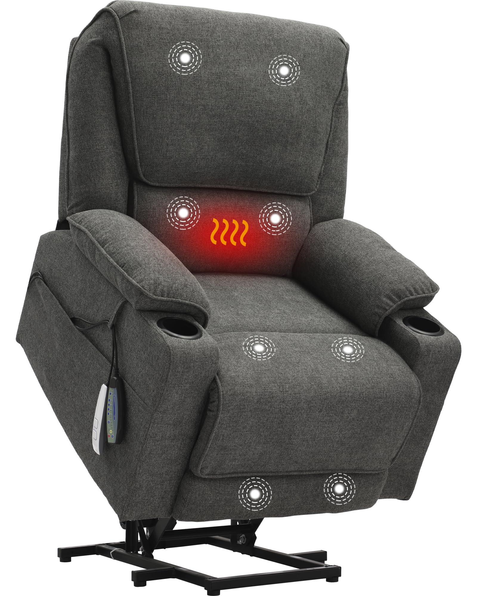 Lift Recliner Chair for Elderly, Recliner Chairs with Massager and Heat, Electric Power
