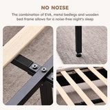 Queen Cloud Bed Frame with Adjustable Headboard - Boucle Upholstered Platform