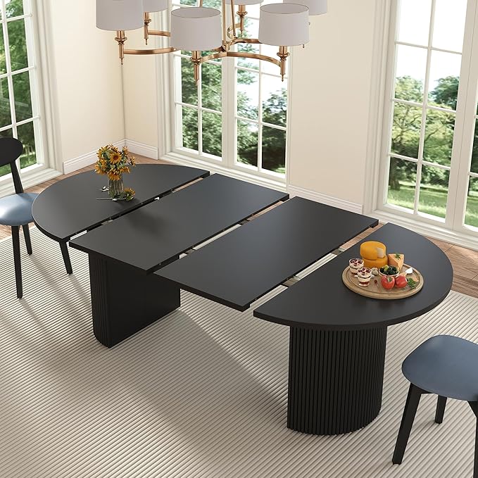 78 Inch Dining Table for 6 8 10, Modern Farmhouse Rectangular Kitchen Table, Long Dining