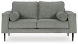 Hazela Casual Loveseat with 2 Bolster Pillows, Gray