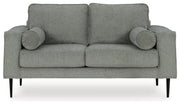 Hazela Casual Loveseat with 2 Bolster Pillows, Gray