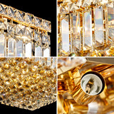 Lights Gold Crystal Flush Mount Ceiling Light Fixtures,Elegant Crystal Chandelier Pendant