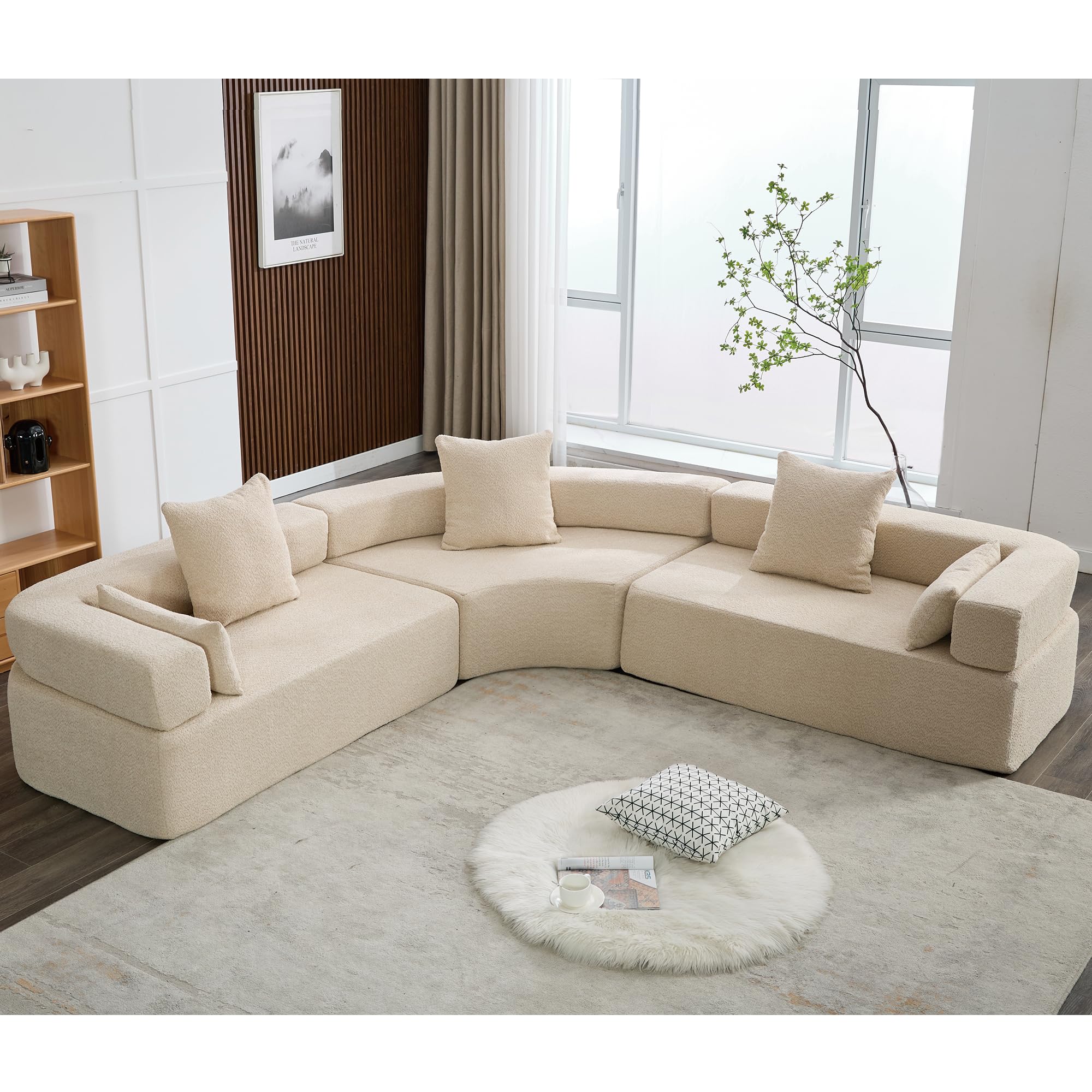 Modern Curved Sofa Couch for Living Room