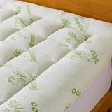 Bamboo_Viscose Mattress Topper Queen Size, Cooling Extra Thick Breathable Mattress pad