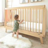 3-in-1 Convertible Crib to Toddler Bed – Wooden Crib Made in Italy